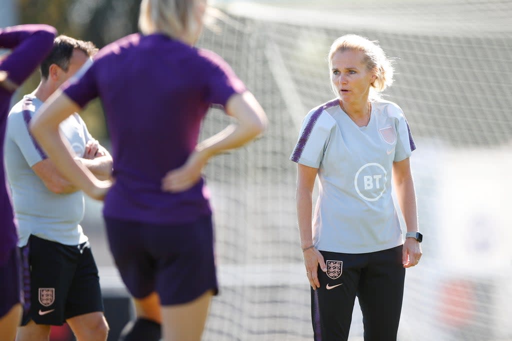 Sarina Wiegman won more than 100 caps for the Netherlands as a player  (The FA via Getty Images)