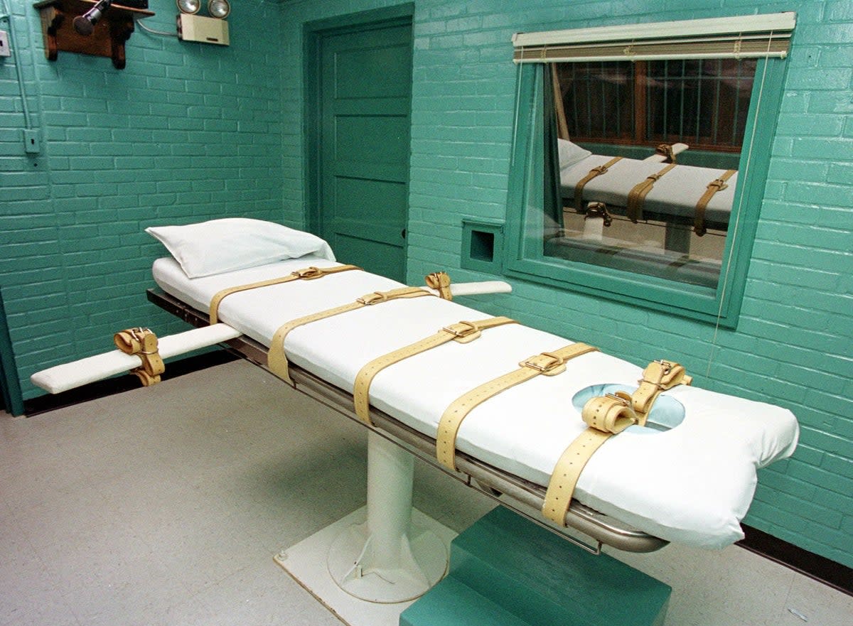 A “death chamber” used for an execution in Huntsville, Texas back in 2000. (AFP via Getty Images)