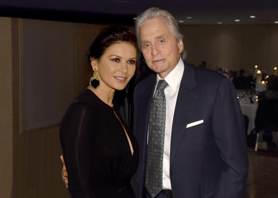 Catherine Zeta-Jones, Michael Douglas at 2017 Career Transition for Dancers Honors Carrie Ann Inaba, Catherine Zeta-Jones & Robert Fairchild at The Marriott Marquis in New York on 11/01/2017 (photo by Annie Watt Agency / Sipa USA)