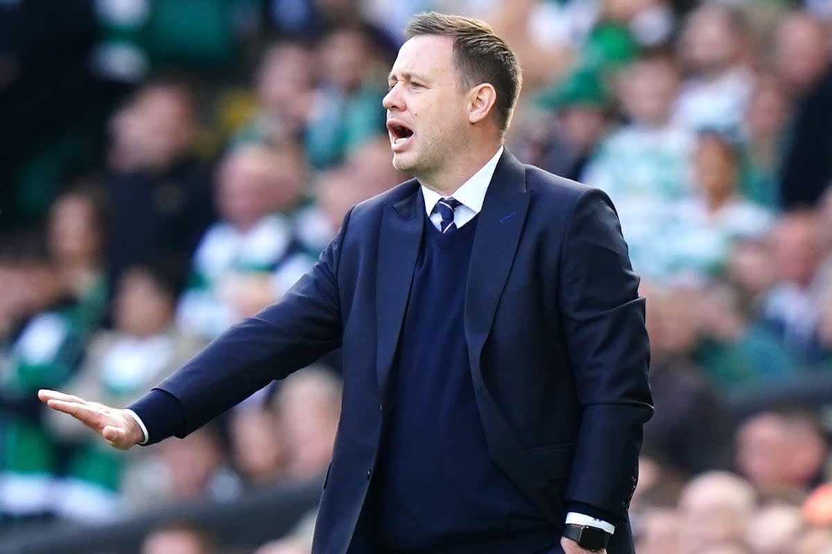 Rangers manager Michael Beale unhappy with two key decisions in Celtic defeat (Jane Barlow/PA) (PA Wire)