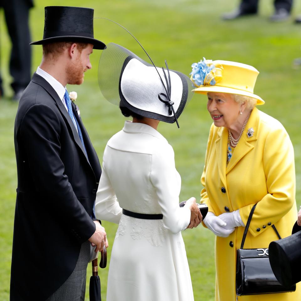 Queen Elizabeth, Prince Harry, and Meghan Markle