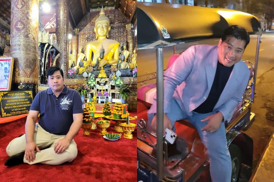 泰王第二任妻子的小兒子離鄉27年，於6日回到泰國，（翻攝自Vacharaesorn Vivacharawongse臉書）