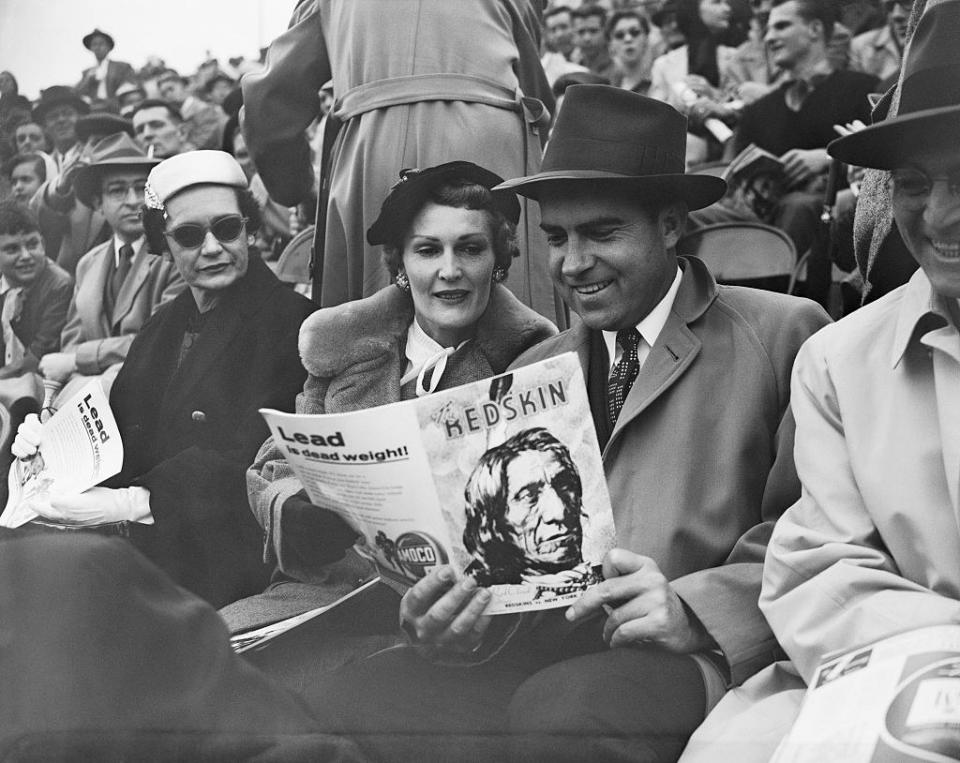 Nixon at a game