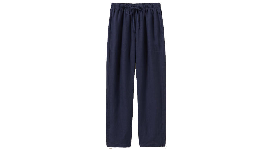 Garment Dyed Linen Trousers
