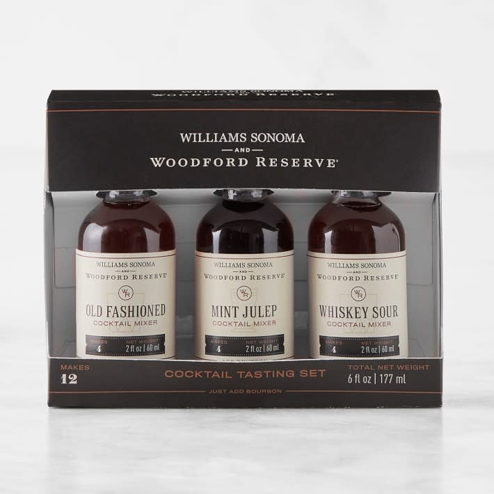 <p><a href="https://go.redirectingat.com?id=74968X1596630&url=https%3A%2F%2Fwww.williams-sonoma.com%2Fproducts%2Fwoodford-reserve-x-williams-sonoma-gift-set&sref=https%3A%2F%2Fwww.delish.com%2Ffood-news%2Fg39693454%2Fbest-gifts-for-bourbon-lovers%2F" rel="nofollow noopener" target="_blank" data-ylk="slk:Shop Now;elm:context_link;itc:0;sec:content-canvas" class="link ">Shop Now</a></p><p>Woodford Reserve x Williams Sonoma Gift Set</p><p>Williams Sonoma</p><p>$39.95</p>