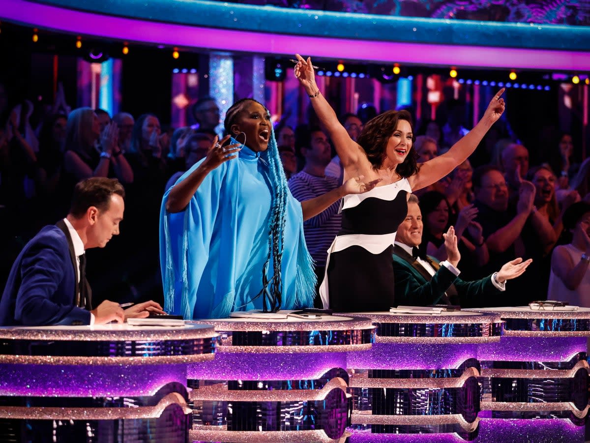 Viewers have concluded that Ballas (second right) shows preferential treatment to the male celebrities while picking on a certain type of female contestant (BBC/Guy Levy)