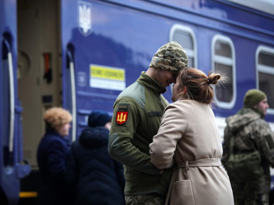 Ukraine farewell serviceman
