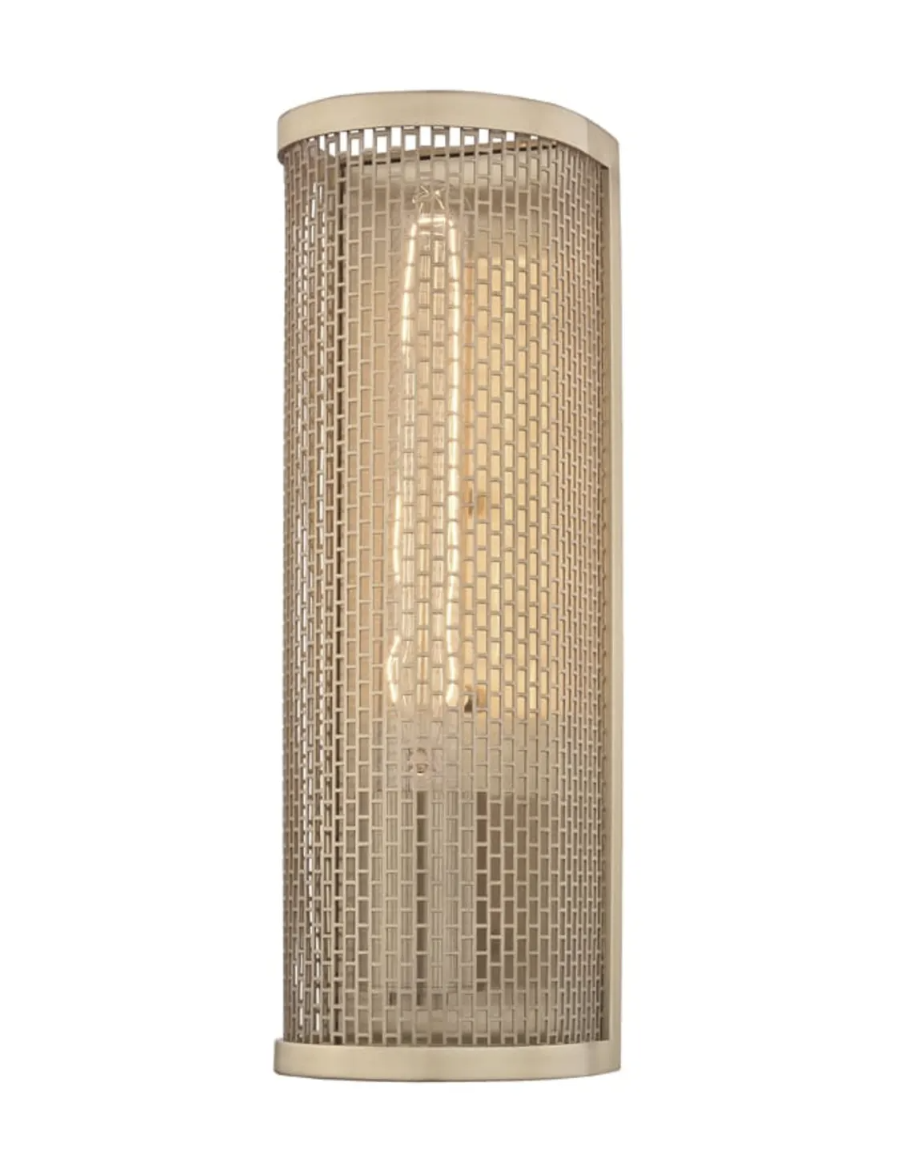 Textured Gold Perforated Sconce