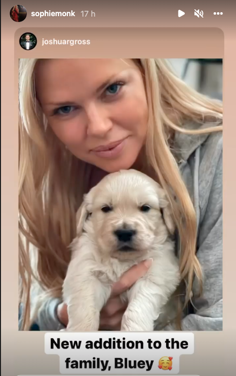 Sophie Monk and her puppy Bluey