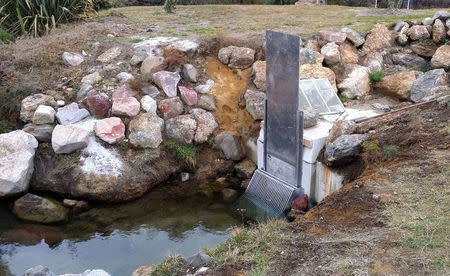 A supplied image shows a micro-hydro power unit that generates electricity to power the Marae and Iwi owned farming operation located on the Pokaitu stream at Kearoa Marae in New Zealand, August 1, 2014. Picture taken August 1, 2014. To match Analysis NEWZEALAND-ENERGY/ Eugene Berryman-Kamp/Handout via REUTERS ATTENTION EDITORS - THIS IMAGE WAS PROVIDED BY A THIRD PARTY. NO RESALES. NO ARCHIVE.