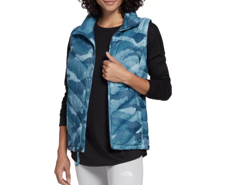 Blue camouflage vest.