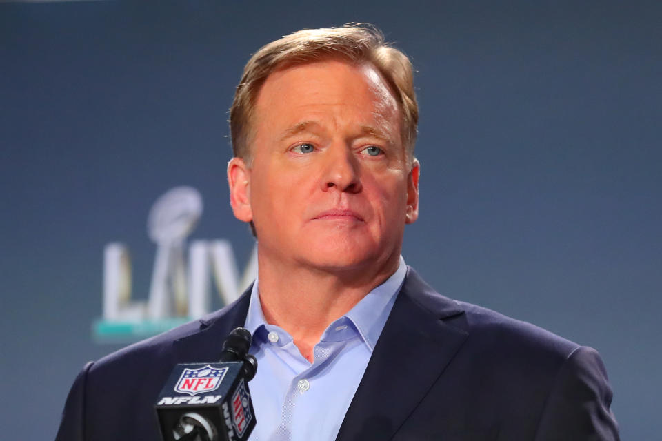 Roger Goodell announced a reversal of the NFL's stance on player protests on Friday. (Photo by Rich Graessle/PPI/Icon Sportswire via Getty Images)