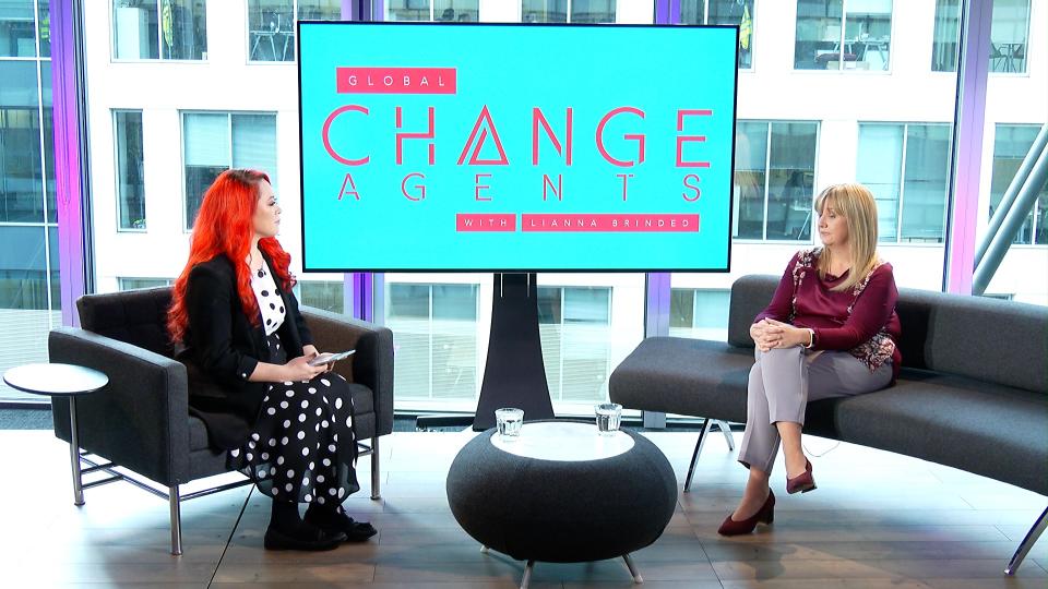 Joanne Hannaford, head of EMEA technology at Goldman Sachs (right), appeared on Yahoo Finance UK’s Global Change Agents with Lianna Brinded. Photo: Yahoo Finance UK