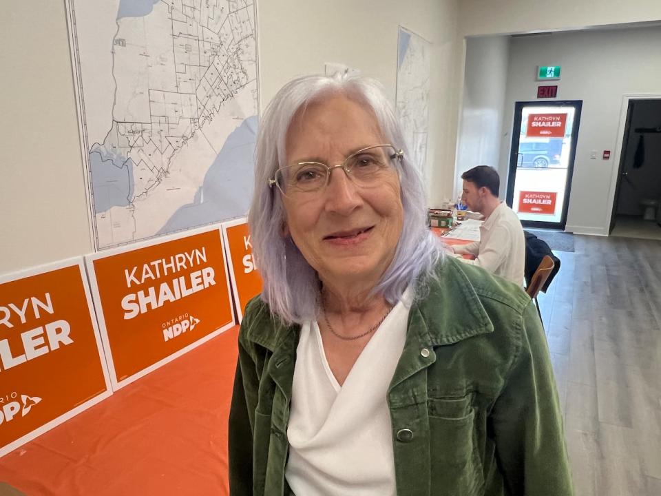 Kathryn Shailer is the NDP candidate for Lambton-Kent-Middlesex. She says health care and housing are the main issues she's hearing from voters at the door.