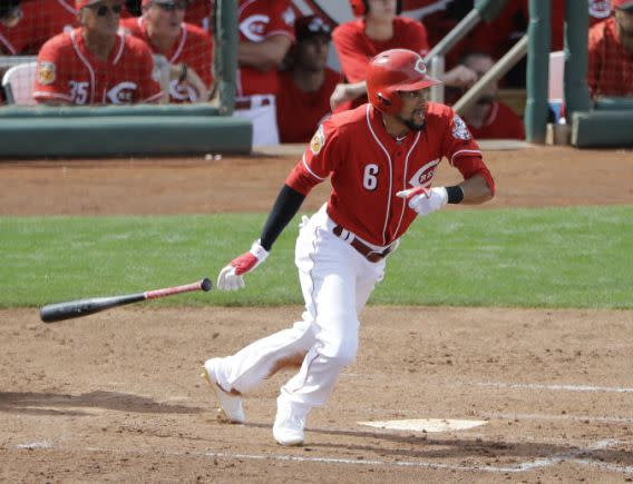 Billy Hamilton can fly when he gets rolling. (AP)