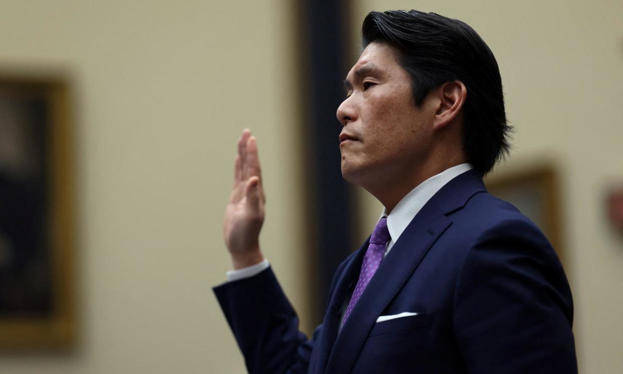 <span>Special counsel Robert Hur testifies before a House judiciary committee on his inquiry into the president’s handling of classified documents.</span><span>Photograph: Leah Millis/Reuters</span>