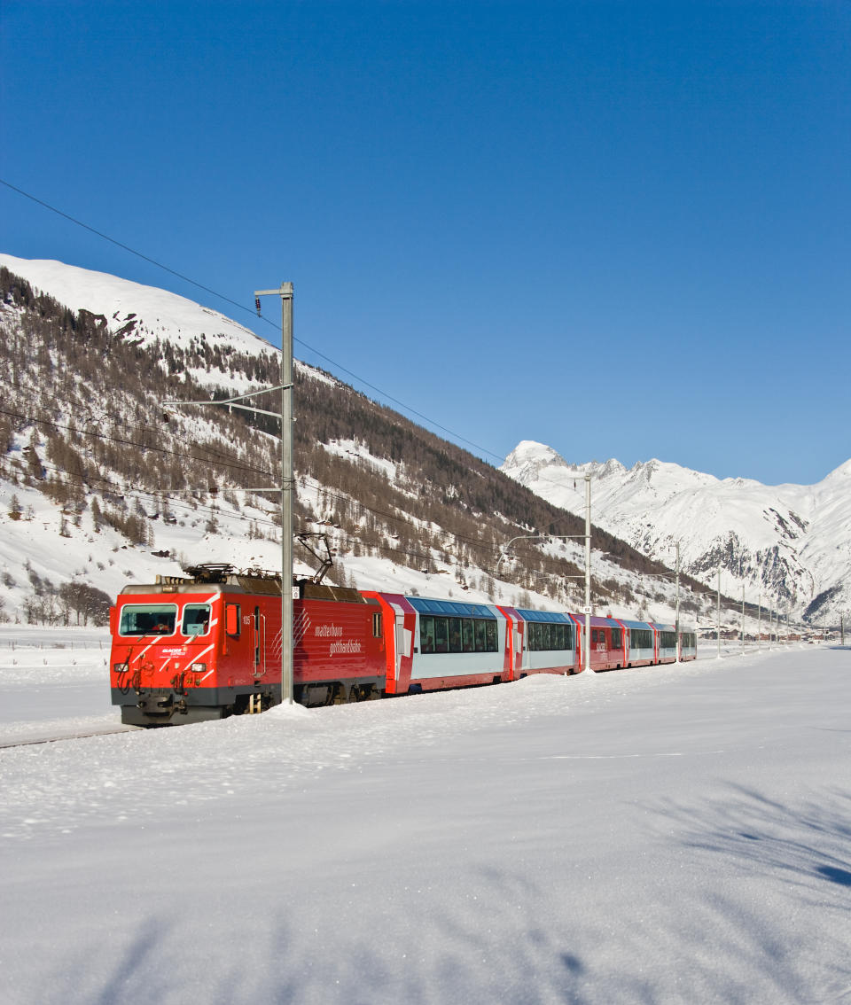 Often named one of the world's most beautiful train rides, the Switzerland's Glacier Express is also the perfect choice to experience a wealth of different landscapes and scenery. PHOTO: Scott Dunn