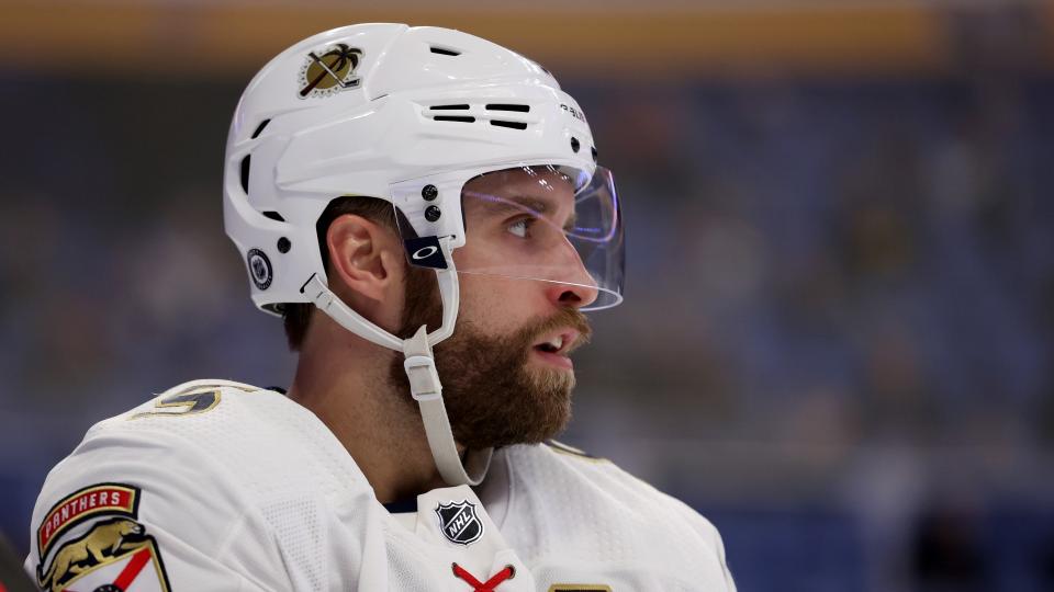 Florida Panthers defenseman Aaron Ekblad has had a whirlwind few months after seeing two longtime teammates and friends traded away in a summer blockbuster deal. (Reuters)