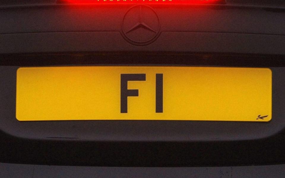 Personalised number plate