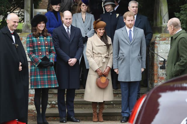 Chris Jackson/Getty Images Kate Middleton, Prince William, Meghan Markle and Prince Harry at Christmas 2017