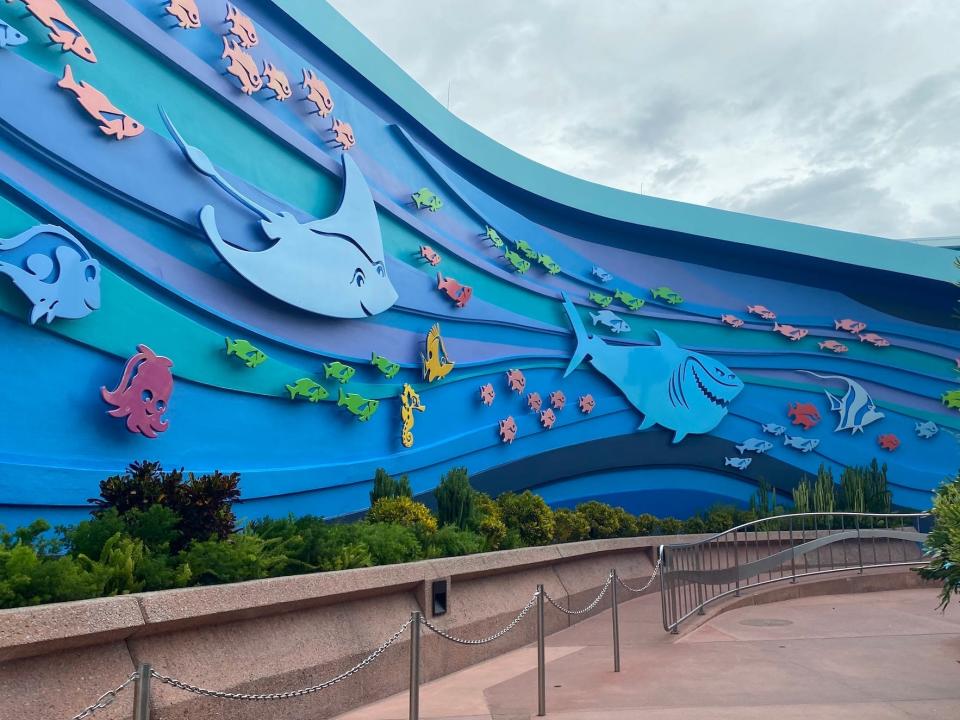 The entrance to The Seas with Nemo & Friends in August 2021.