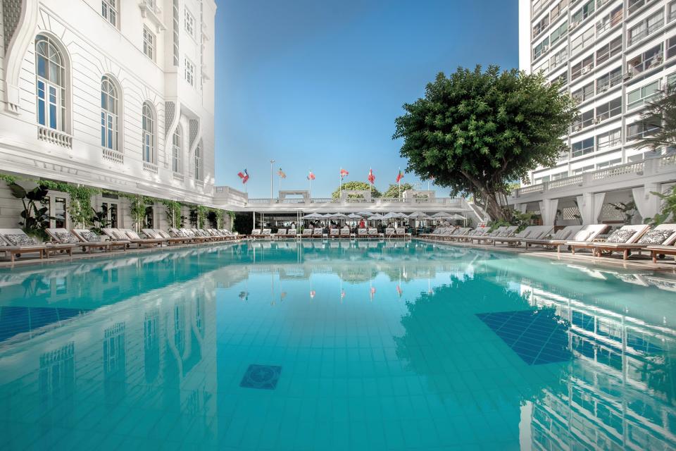 The pool at the Copacabana Palace.