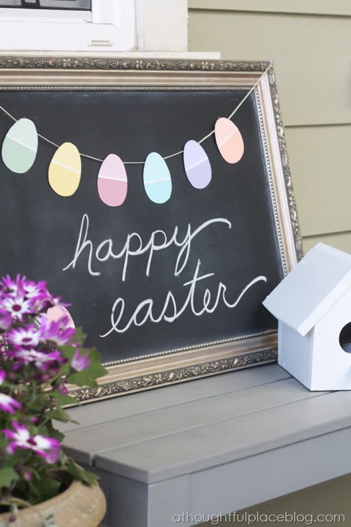 Paint Chip Easter Egg Chalkboard