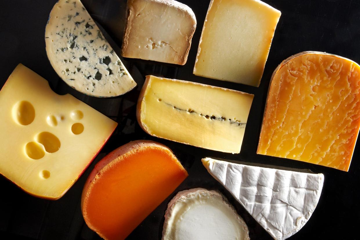 assortment of cheeses