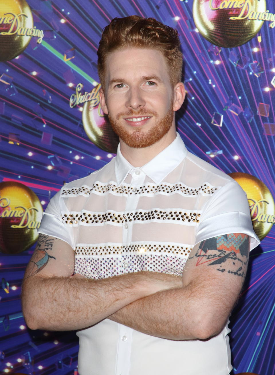 LONDON, UNITED KINGDOM - 2019/08/26: Neil Jones at the Strictly Come Dancing Launch at BBC Broadcasting House in London. (Photo by Keith Mayhew/SOPA Images/LightRocket via Getty Images)