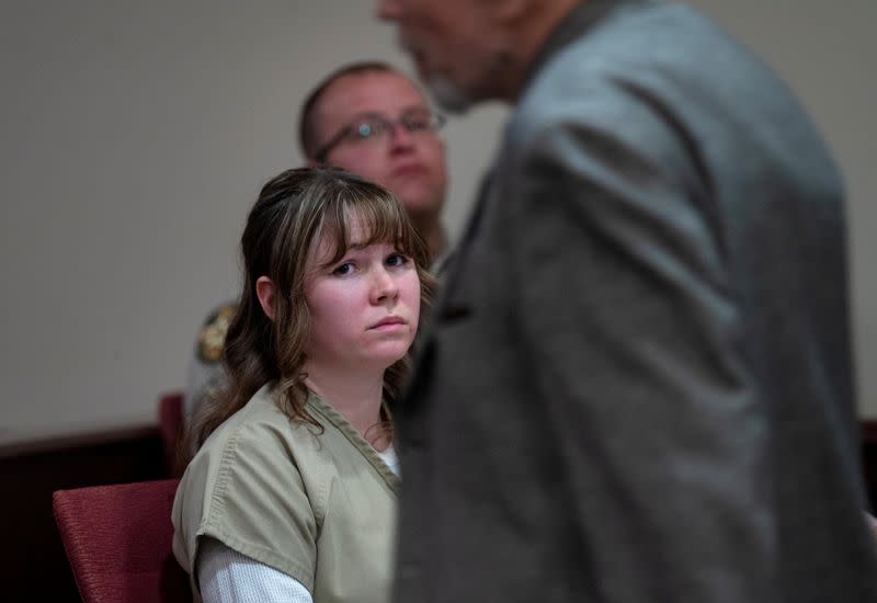 FILE PHOTO: Hannah Gutierrez-Reed, the former armorer at the movie Rust, attends her sentencing hearing at First District Court, in Santa Fe