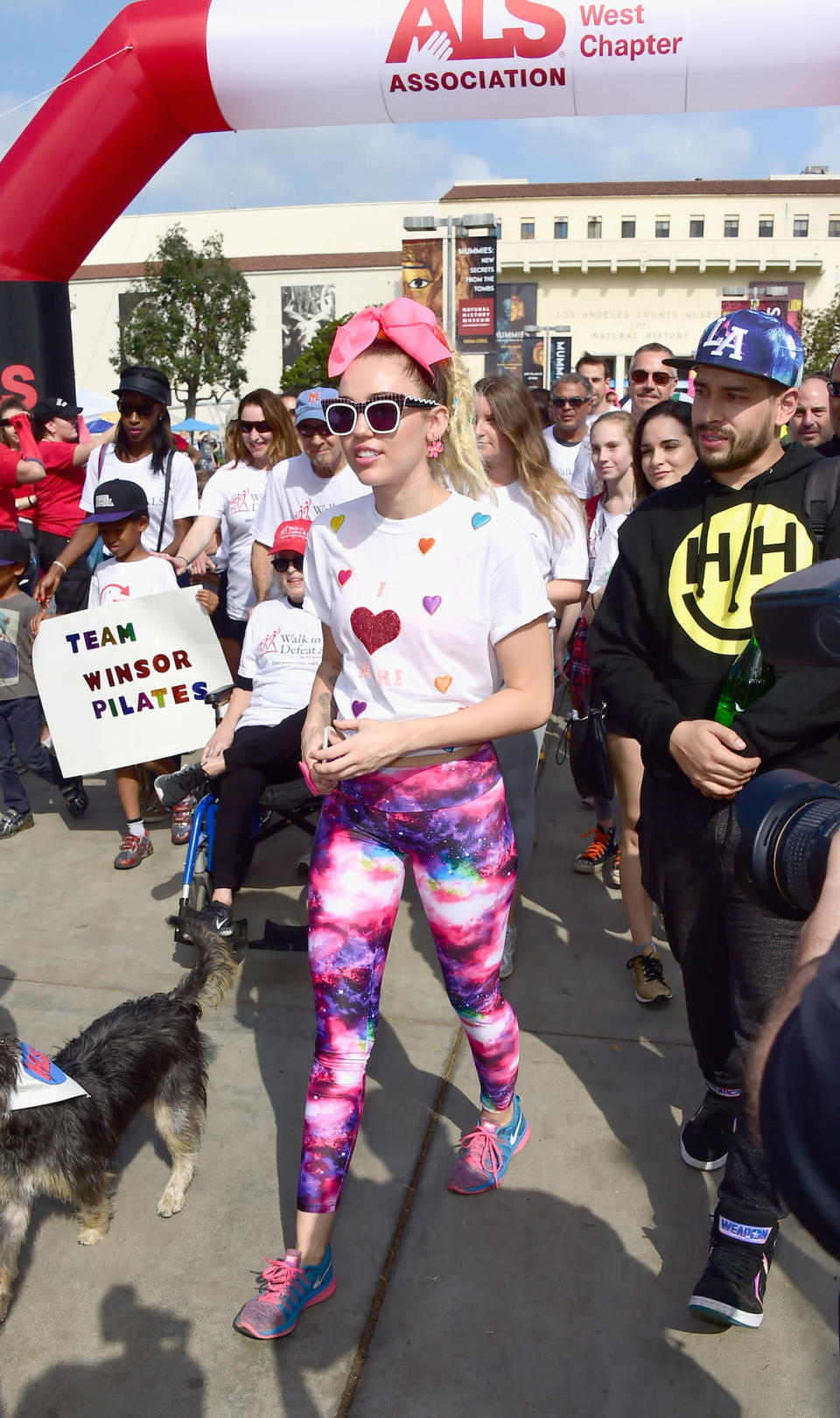 Miley Cyrus hit the streets for the 13th annual LA County Walk to Defeat ALS on October 18, 2015