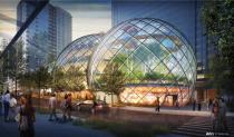 <b>Amazon; Seattle, Wash.</b><br>The world's largest online retailer recently announced plans for a new headquarters in Seattle, Wash., that would feature three glass dome structures alongside a skyscraper.