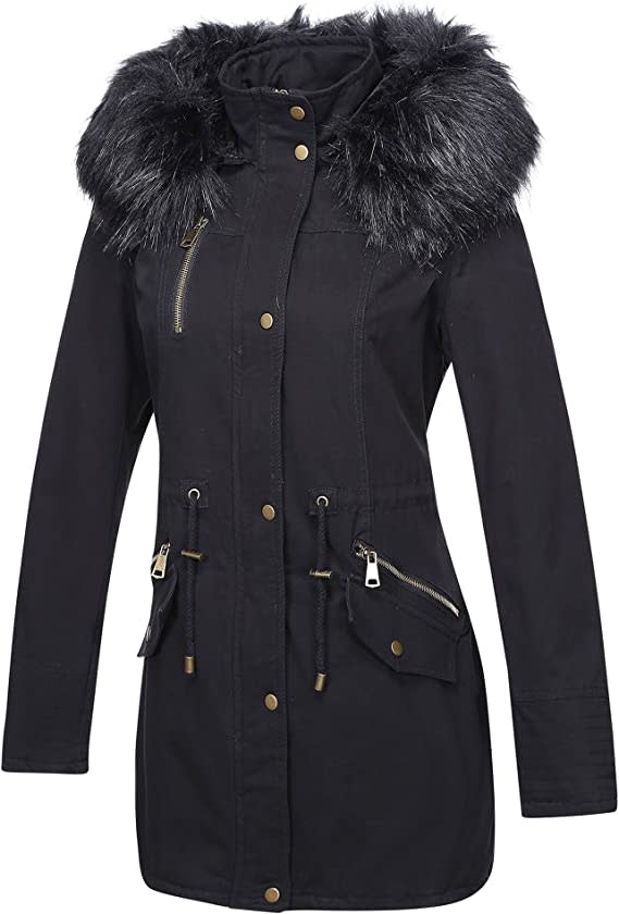 AMDBEL Winter Coats for Women 2023, Women's Winter Fleece Fur Wool