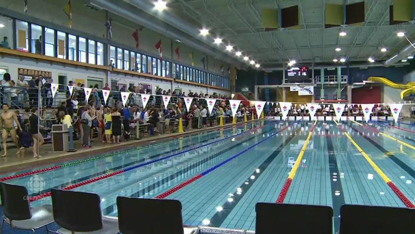The chlorine shortage won't affect public pools such as the Qplex pool or the Canada Games Aquatic Centre pool, shown here, because they use non-stabilized chlorine.