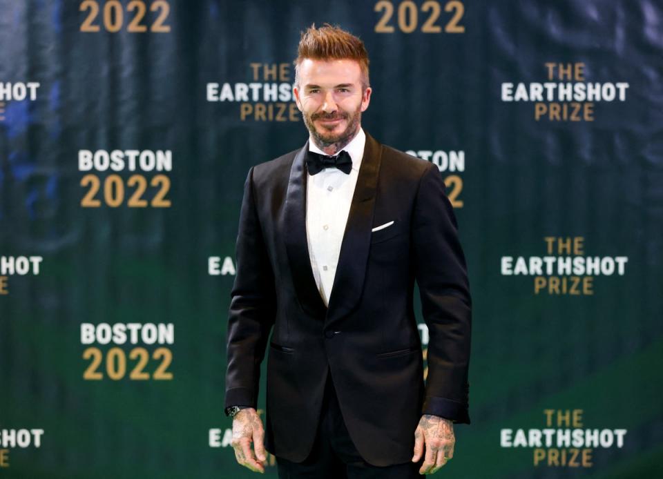 David Beckham attends the second annual Earthshot Prize Awards (Reuters)