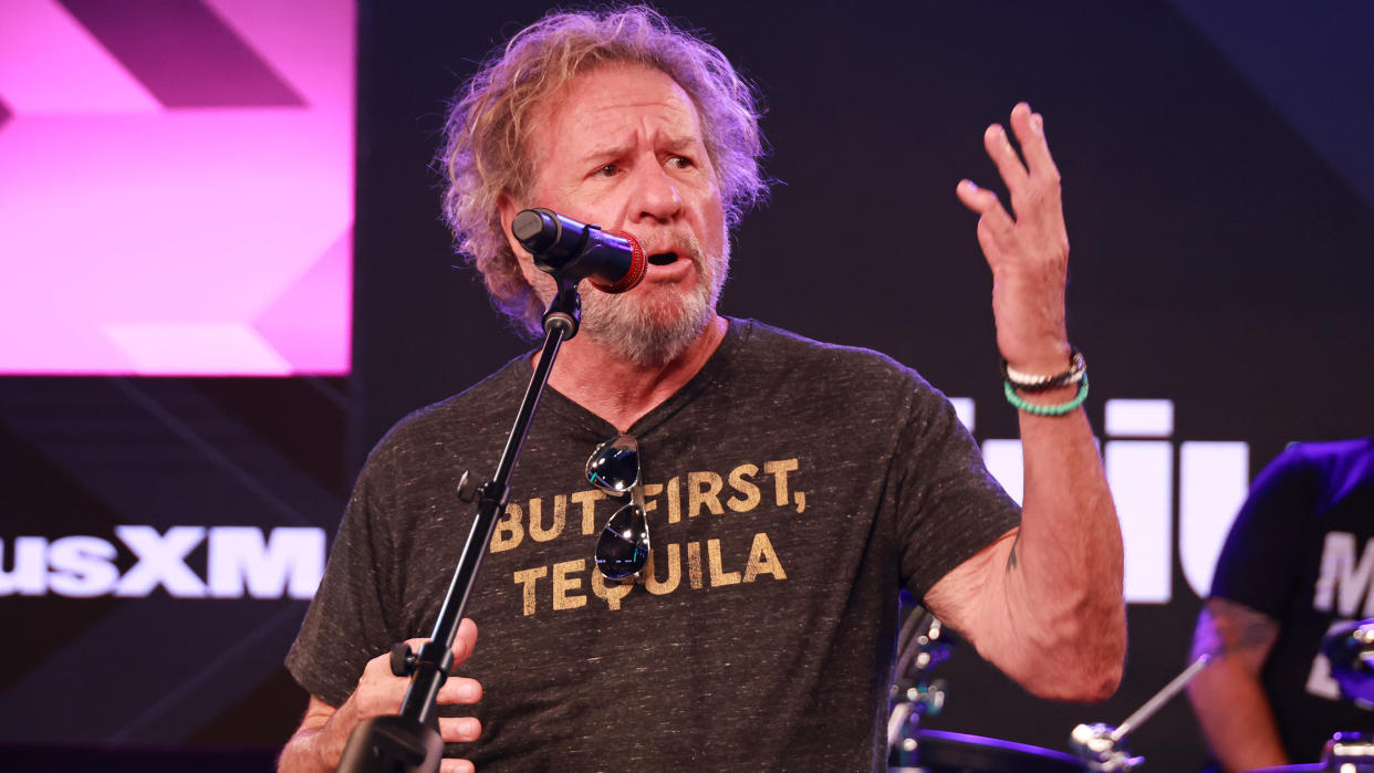  Sammy Hagar performs during a visit to SiriusXM Studios on November 14, 2023 in Los Angeles, California. 