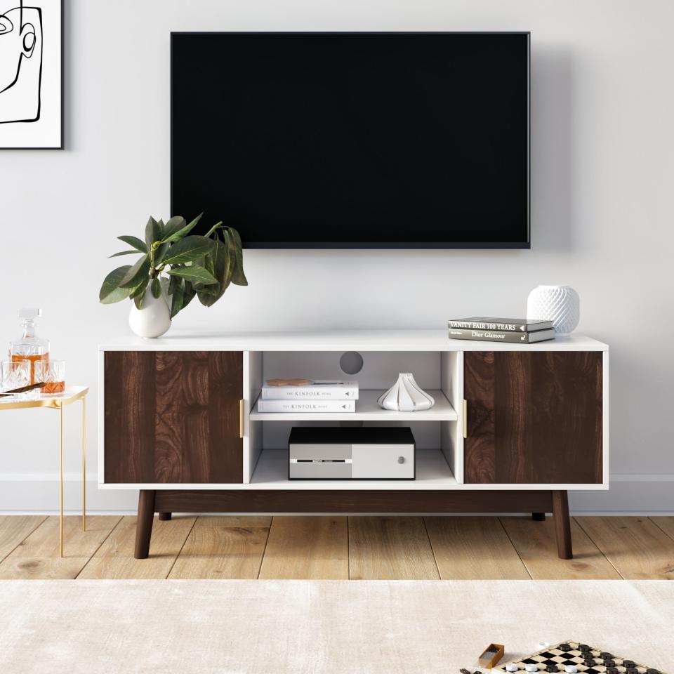 Nathan James Wesley Scandinavian TV Stand Media Console