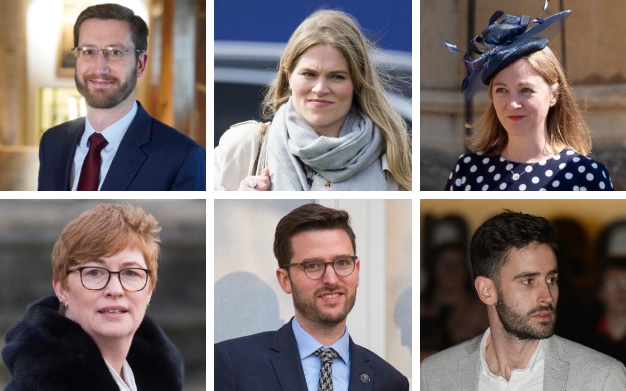 Clockwise from top left: Simon Case, Amy Pickerill, Katrina McKeever, Christian Jones, Jason Knauf, Sara Latham 