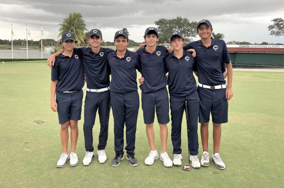 The Columbus boys’ golf team was second of 18 teams at the Honda Classic High School Invitational.