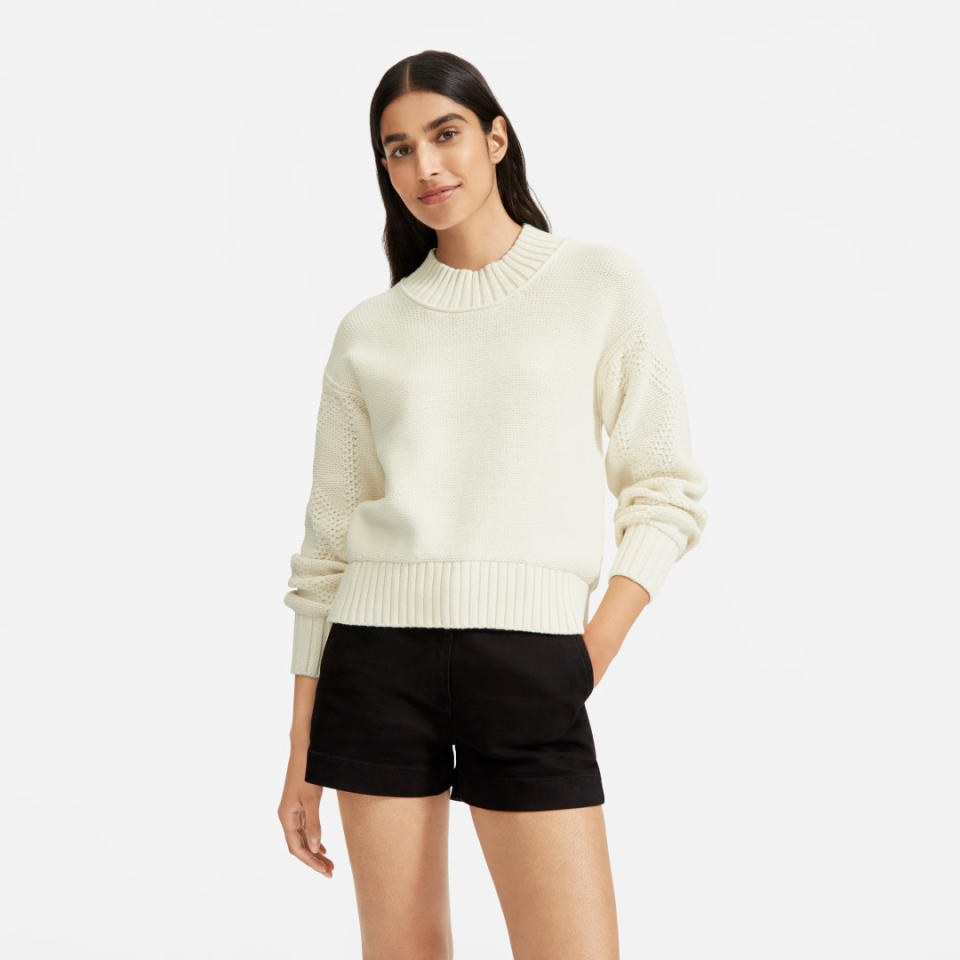 The Texture Cotton Cable Sweater