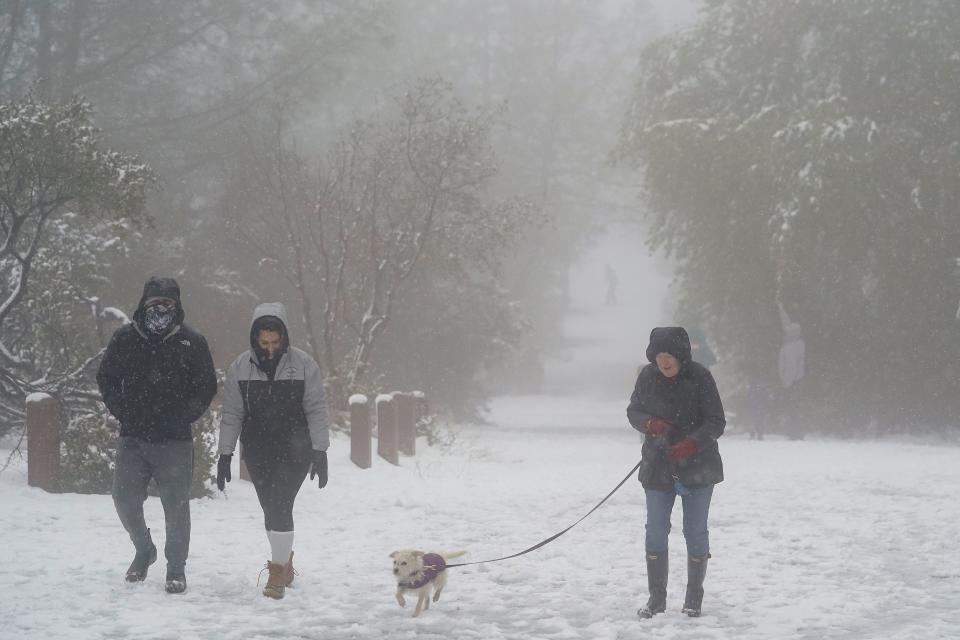 People visit Mount Diablo State Park in Walnut Creek, California, on Monday, Feb. 27, 2023.