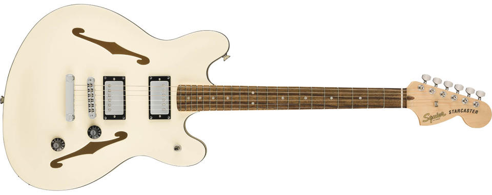 Squier Affinity Series Starcaster Deluxe in Olympic White