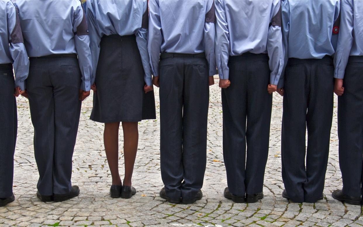British air force cadets in blue uniforms - CYbergabi/Moment