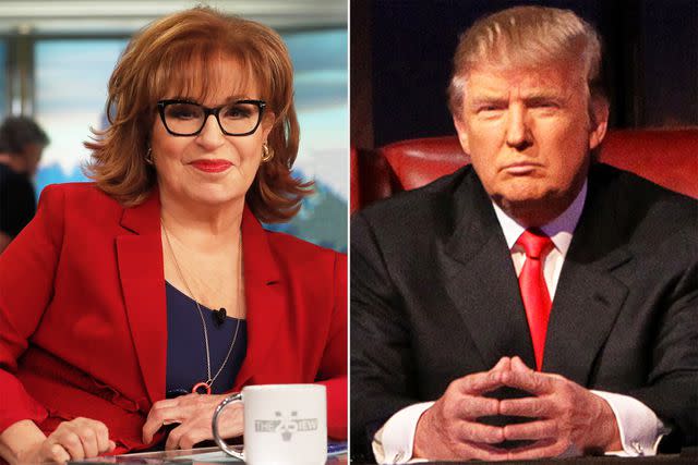 <p>Lou Rocco/ABC/Getty; Bill Tompkins/Getty</p> Joy Behar on 'The View' ; Donald Trump on 'The Apprentice'