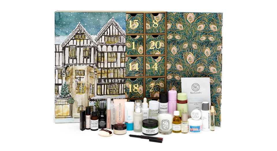 <p>Following its success last year, Liberty London has launched a beauty advent calendar for 2018 and it’s a sure-fire winner. Behind its 25 doors is a selection of favourites from luxury brands including Diptyque, Byredo and Hourglass. Available from <a rel="nofollow noopener" href="https://www.libertylondon.com/" target="_blank" data-ylk="slk:October 24;elm:context_link;itc:0;sec:content-canvas" class="link ">October 24</a>. </p>