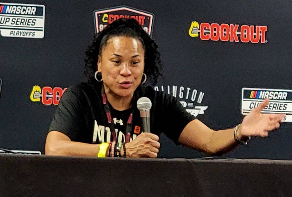 Dawn Staley at the 2022 Southern 500 at Darlington Raceway.