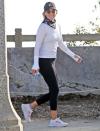 <p>Ali Larter looks sporty in athletic gear as she takes a walk in Santa Monica on Monday. </p>