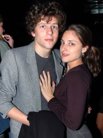 <p>Rob Loud/WireImage</p> Jesse Eisenberg and Anna Strout