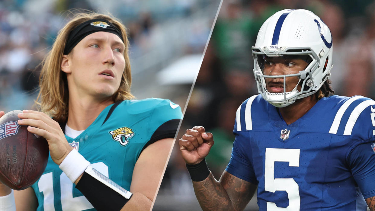  Composite image of players ahead of the Jaguars vs Colts live stream 