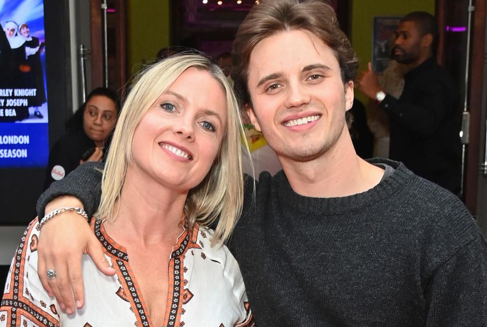 TV cook Juliet Sear and actor son George Sear. (Getty Images)